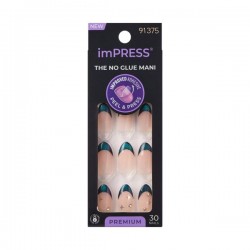 Unghii false imPRESS Premium Visions, lungime medie, 30 bucati